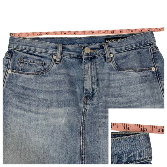 Blank NYC Way Back When Cut Off Denim Skirt - Blue - 28 - Picture 3 of 8